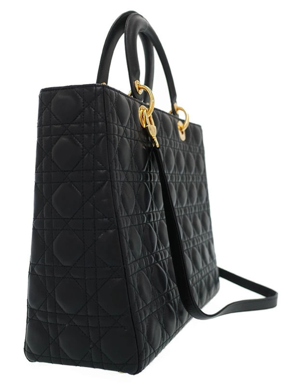 Dior Black Cannage   Bag Lambskin Christian Lady Black